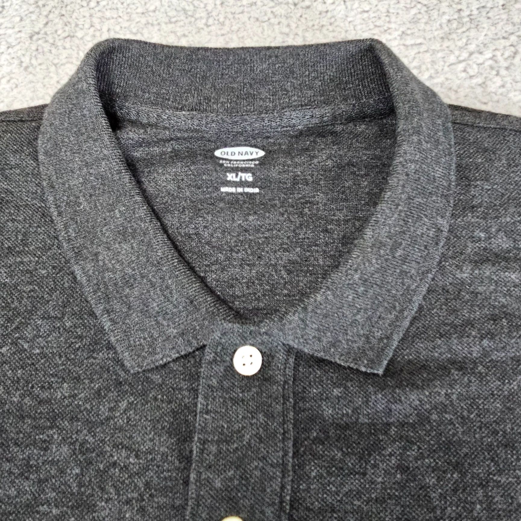 Old Navy Old Navy Polo Shirt Mens XL Gray Knit Cotton Golf Performance Preppy Size US XL / EU 56 / 4 - 3 Thumbnail