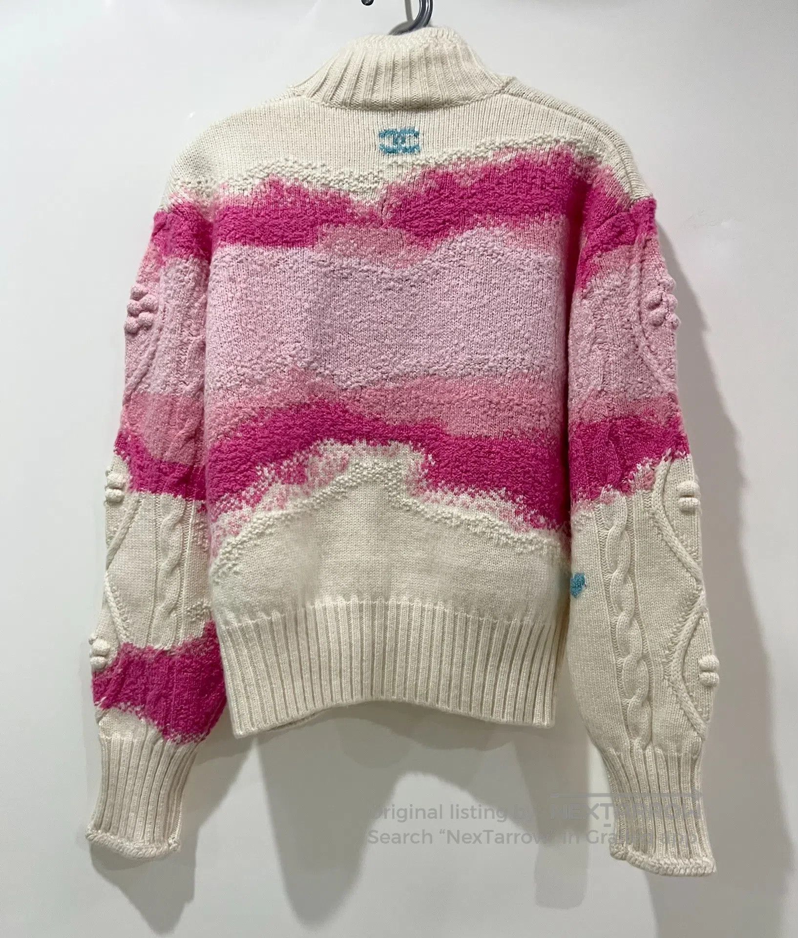 Chanel Chanel Ski Series Pink Size 5 Cashmere High-Collared Sweat Size M / US 6-8 / IT 42-44 - 3 Thumbnail