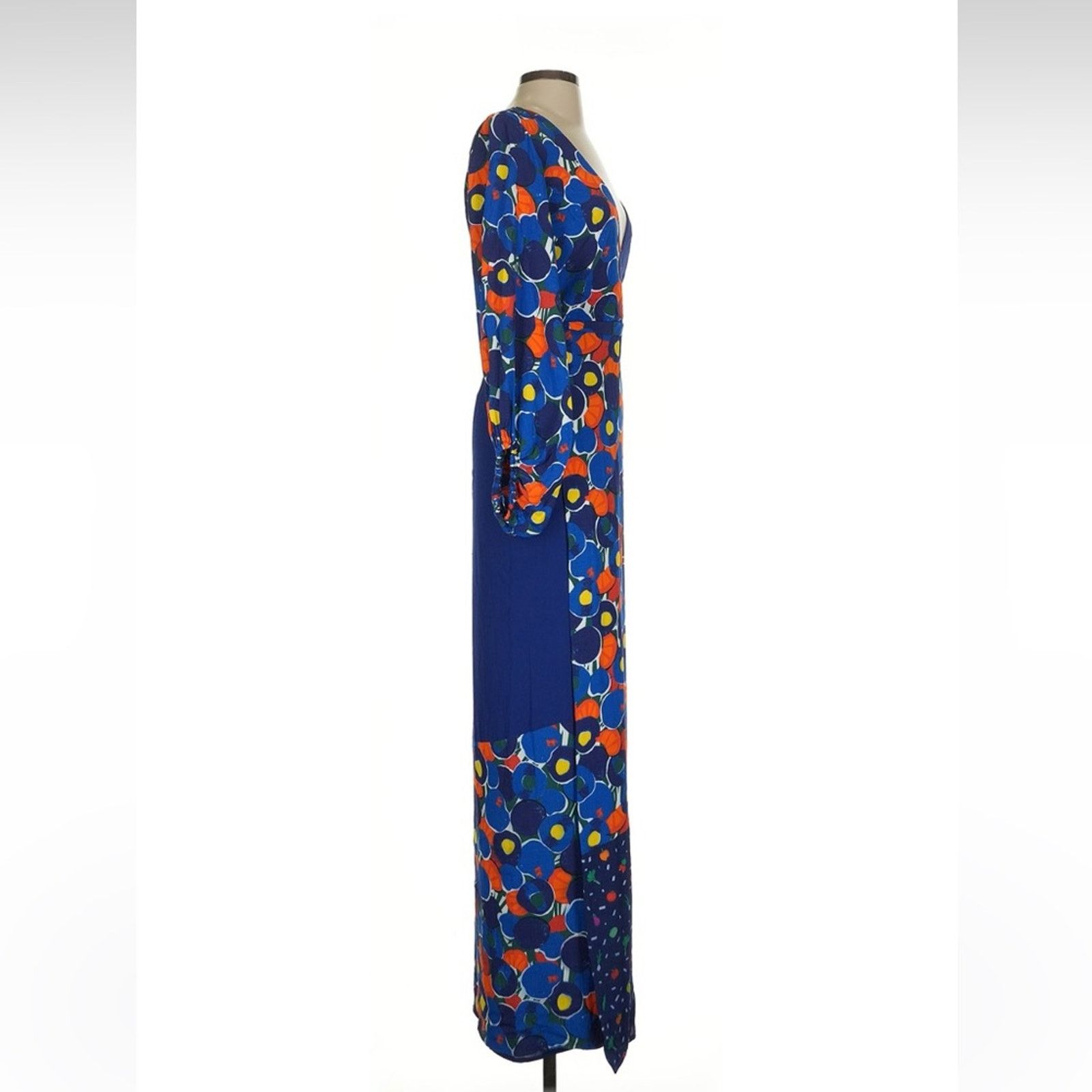 Staud Staud Vague Patchwork Maxi Dress - Size 2 - Blue Size XS / US 0-2 / IT 36-38 - 8 Thumbnail