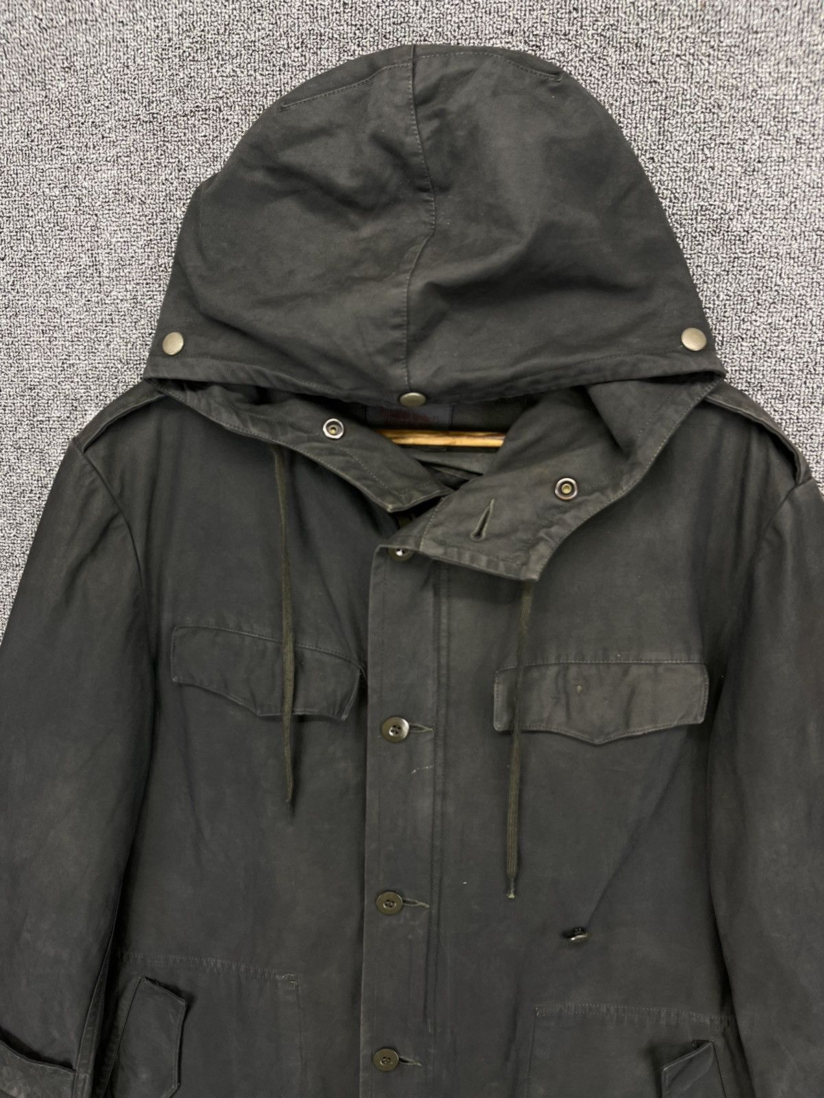Vintage Vintage 90s Humme GMBH Military Army Hooded Jacket Size US L / EU 52-54 / 3 - 5 Thumbnail