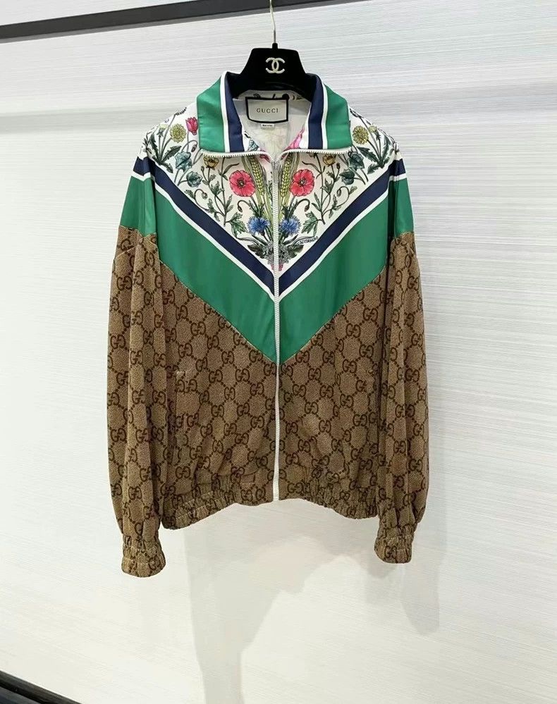 Gucci Gucci Full logo floral zipper jacket 2501-Nextarrow Size US XS / EU 42 / 0 - 1 Thumbnail