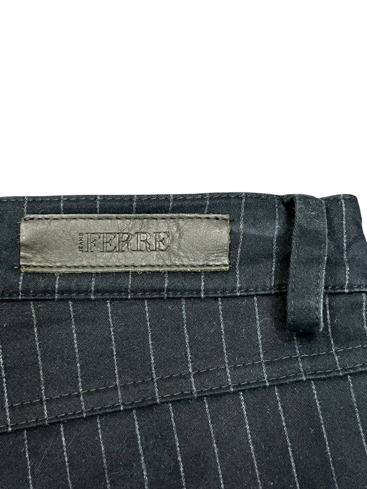 Ferre 🔥Vtg FERRE Avant Garde Pinstripe Slanted Lace Up Cargo Pants Size 26" / US 2 / IT 38 - 7 Thumbnail