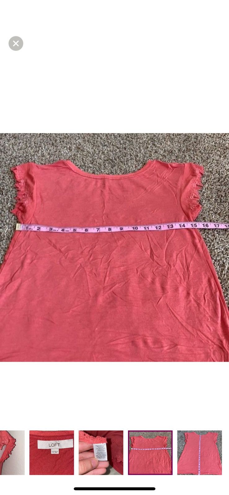 Loft Ann Taylor loft XS eyelet trim tee Size XS / US 0-2 / IT 36-38 - 5 Thumbnail