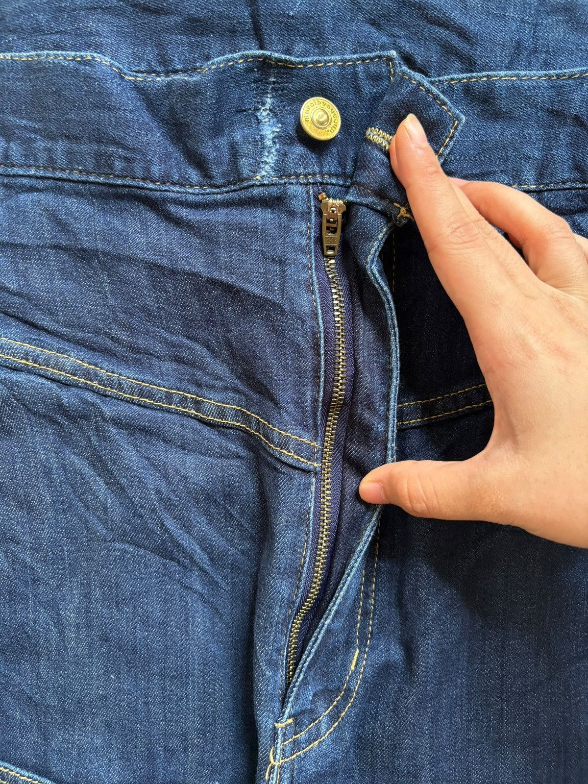 Issey Miyake × Japanese Brand × mercibeaucoup Vintage Mercibeaucoup Bush Pant Blue Wash Jeans Size US 32 / EU 48 - 3 Thumbnail