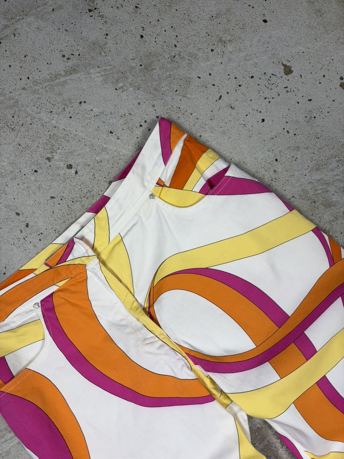 Versace Jeans Couture 2000s Versace Jeans Couture Abstract Print Multicolor Pants Size 29" - 8 Thumbnail
