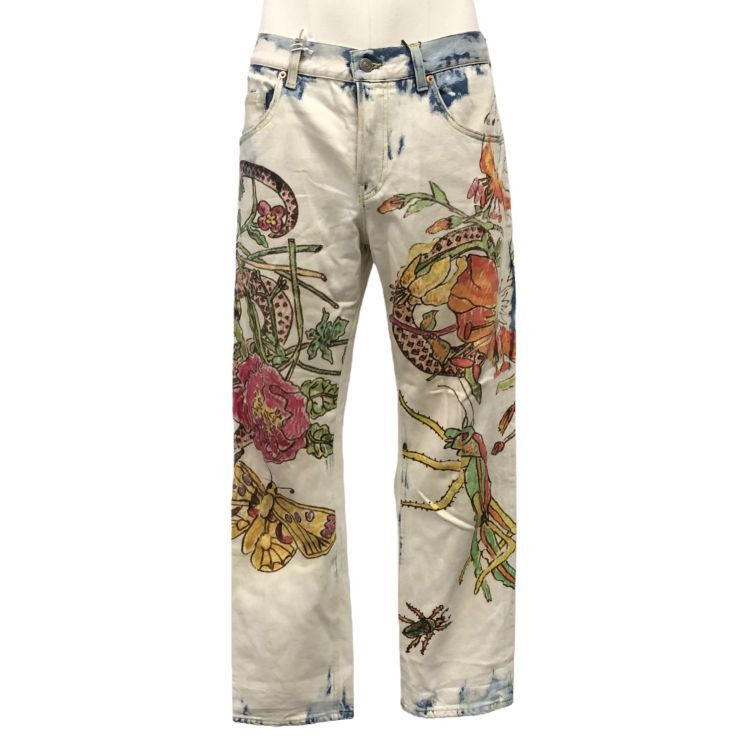 Gucci Gucci Floral Insect Print Denim Jeans Size 36 Size US 36 / EU 52 - 1 Thumbnail