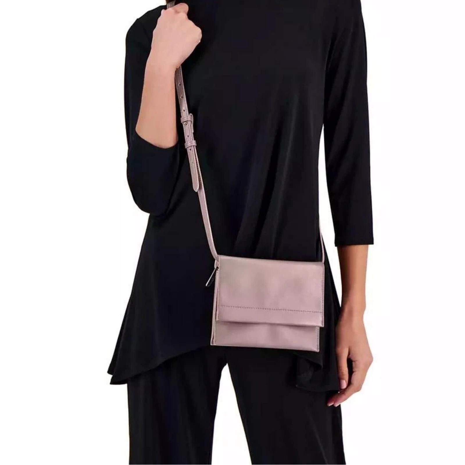 Giani Bernini Giani Bernini Nappa Flap Crossbody – Blush Pink Size ONE SIZE - 4 Thumbnail