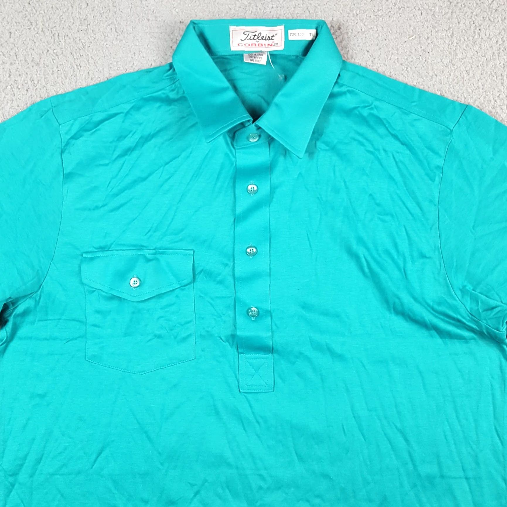 Titleist VINTAGE Titleist Golf Preppy Pocket Polo Mens L Teal Athletic Collared Shirt Size US L / EU 52-54 / 3 - 2 Thumbnail