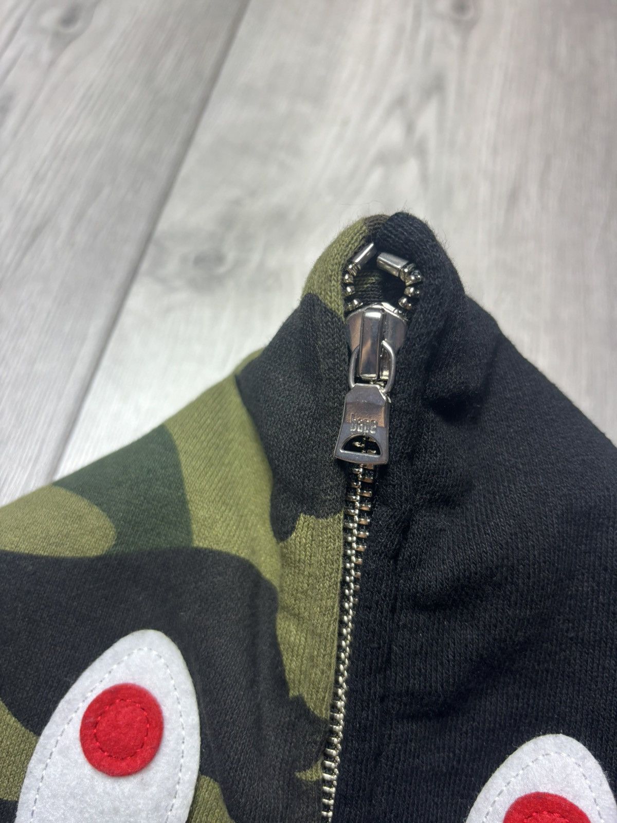 Bape Bape black half camo shark full zip hoodie Size US XL / EU 56 / 4 - 10 Thumbnail
