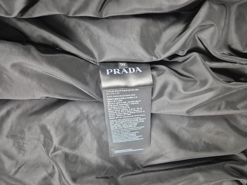 Prada Prada Men's Black Re-Nylon Full Zip Bomber Jacket Size L Size US L / EU 52-54 / 3 - 7 Thumbnail