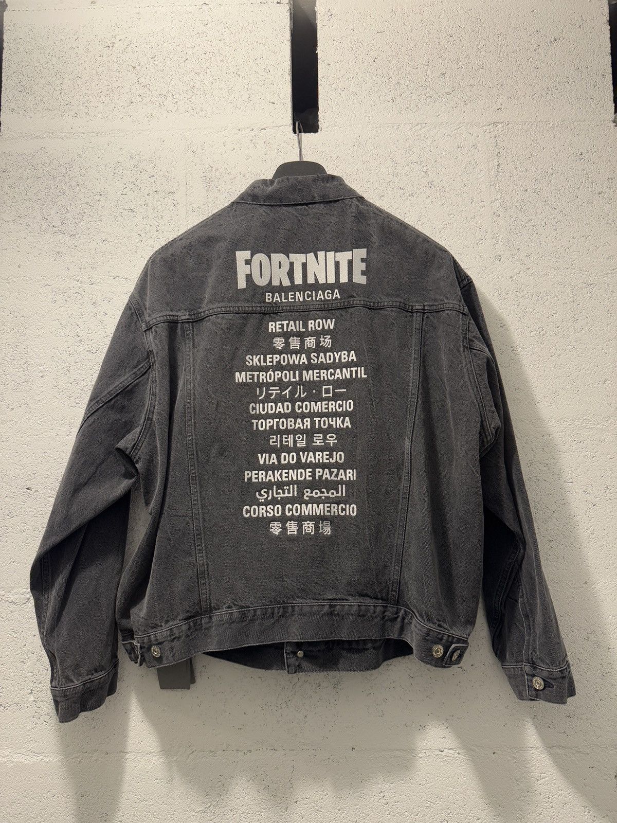Balenciaga *RARE* 163/200 BALENCIAGA X FORTNITE DEMNA GREY DENIM JACKET Size US M / EU 48-50 / 2 - 1 Thumbnail
