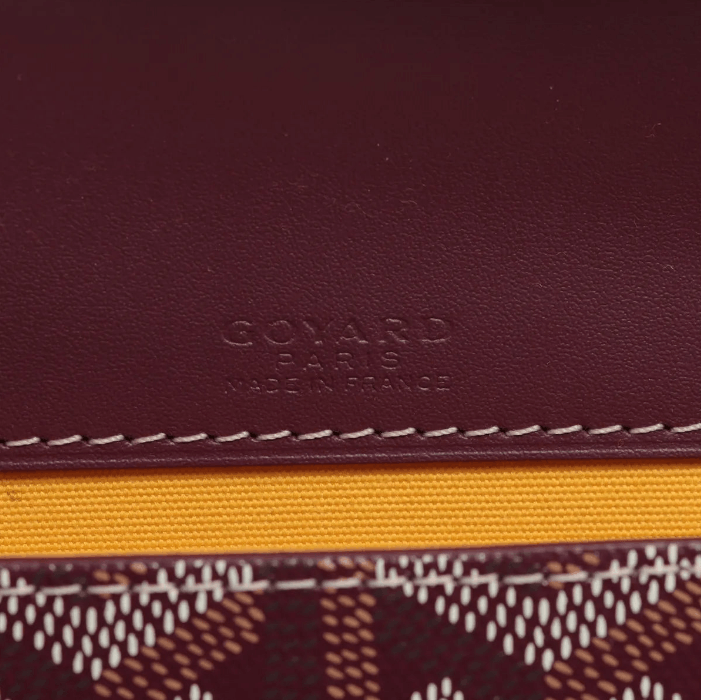 Goyard Leather Mini Monte Carlo Pouch Burgundy Size ONE SIZE - 5 Thumbnail
