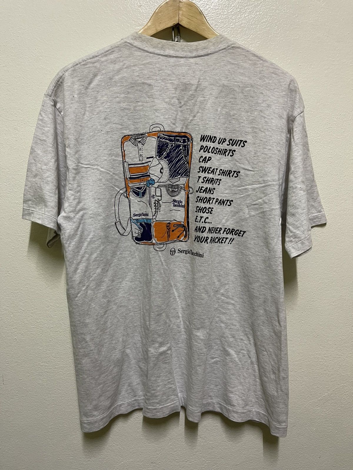 Sergio Tacchini × Vintage Sergio Tacchini Printed T Shirt Size US L / EU 52-54 / 3 - 13 Thumbnail
