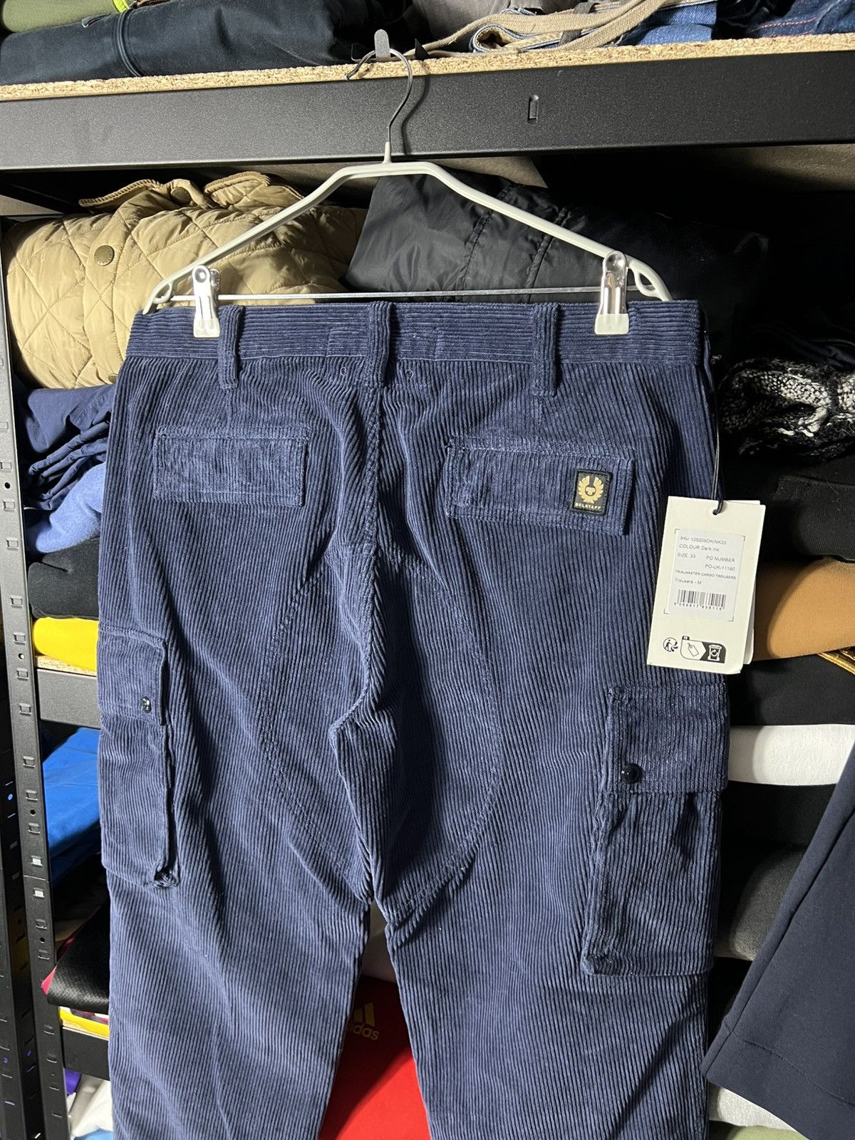 Belstaff NWT Belstaff Trailmaster Cargo Pants Military Corduroy Navy Size US 33 - 15 Thumbnail