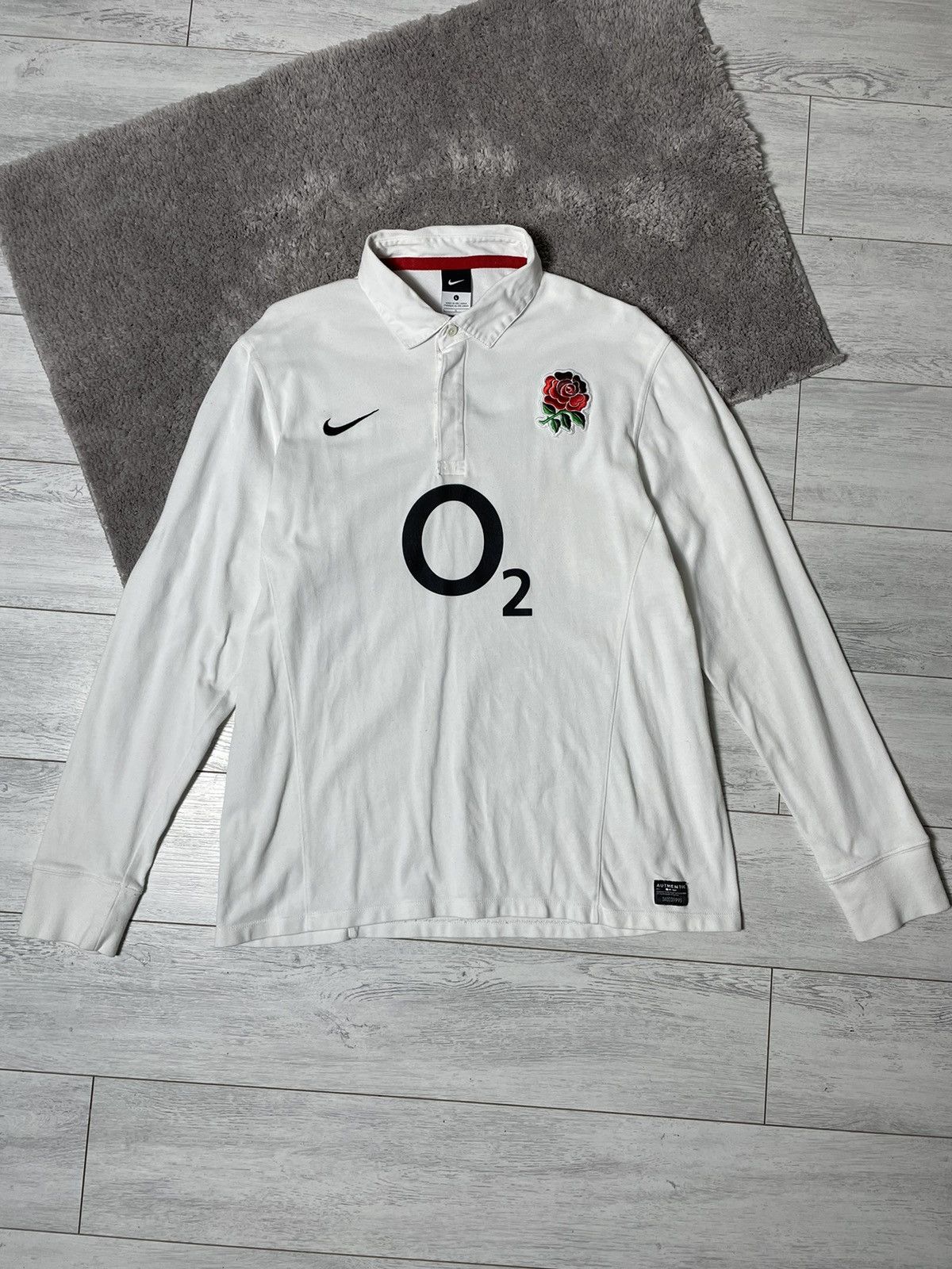 Nike × Vintage Vintage 00’s Nike England Rugby White Size US L / EU 52-54 / 3 - 1 Thumbnail