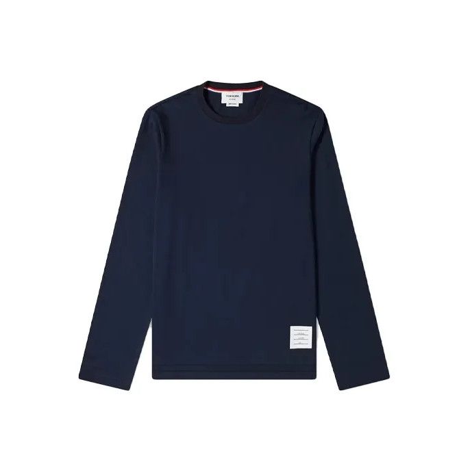 Thom Browne Thom Browne Long Sleeve Basic T-Shirt for Men Size US M / EU 48-50 / 2 - 1 Thumbnail