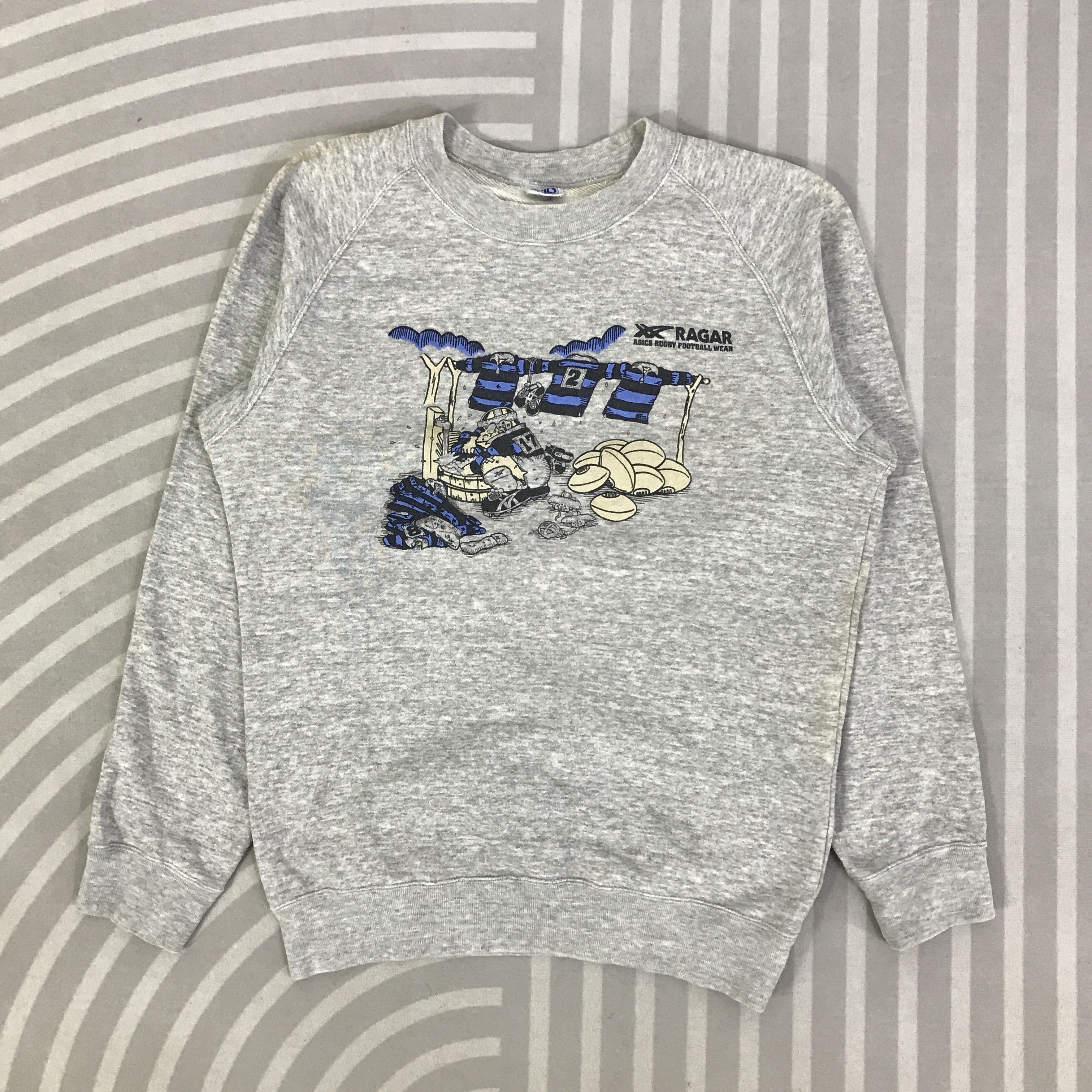 Asics Vintage Asics Rugby Football Sweatshirts K126B18 Size US M / EU 48-50 / 2 - 1 Thumbnail