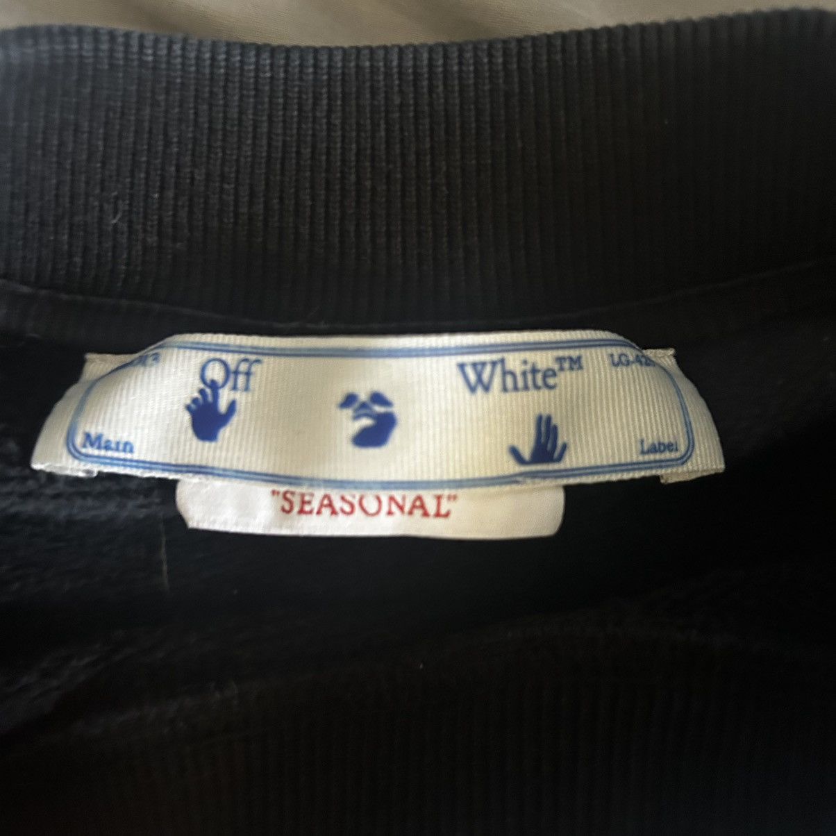 Off-White Off White Embroidered Spray Paint Logo Sweatshirt Size US XXL / EU 58 / 5 - 4 Thumbnail