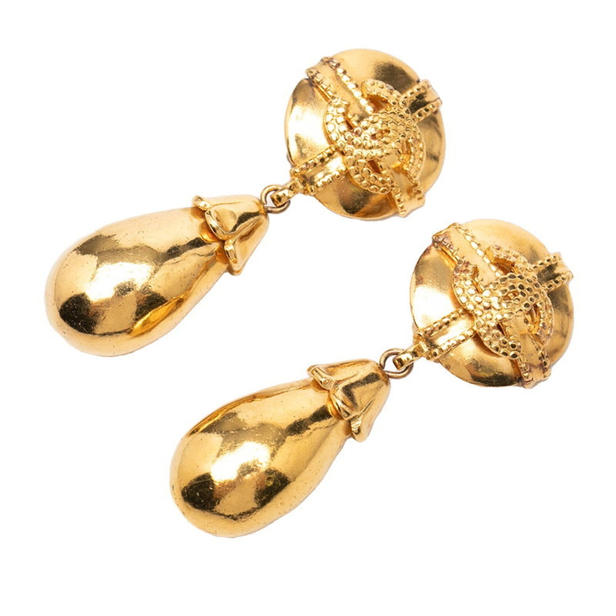 Chanel Chanel Coco Mark Earrings, Gold Plated, Women's CHANEL Size ONE SIZE - 1 Thumbnail