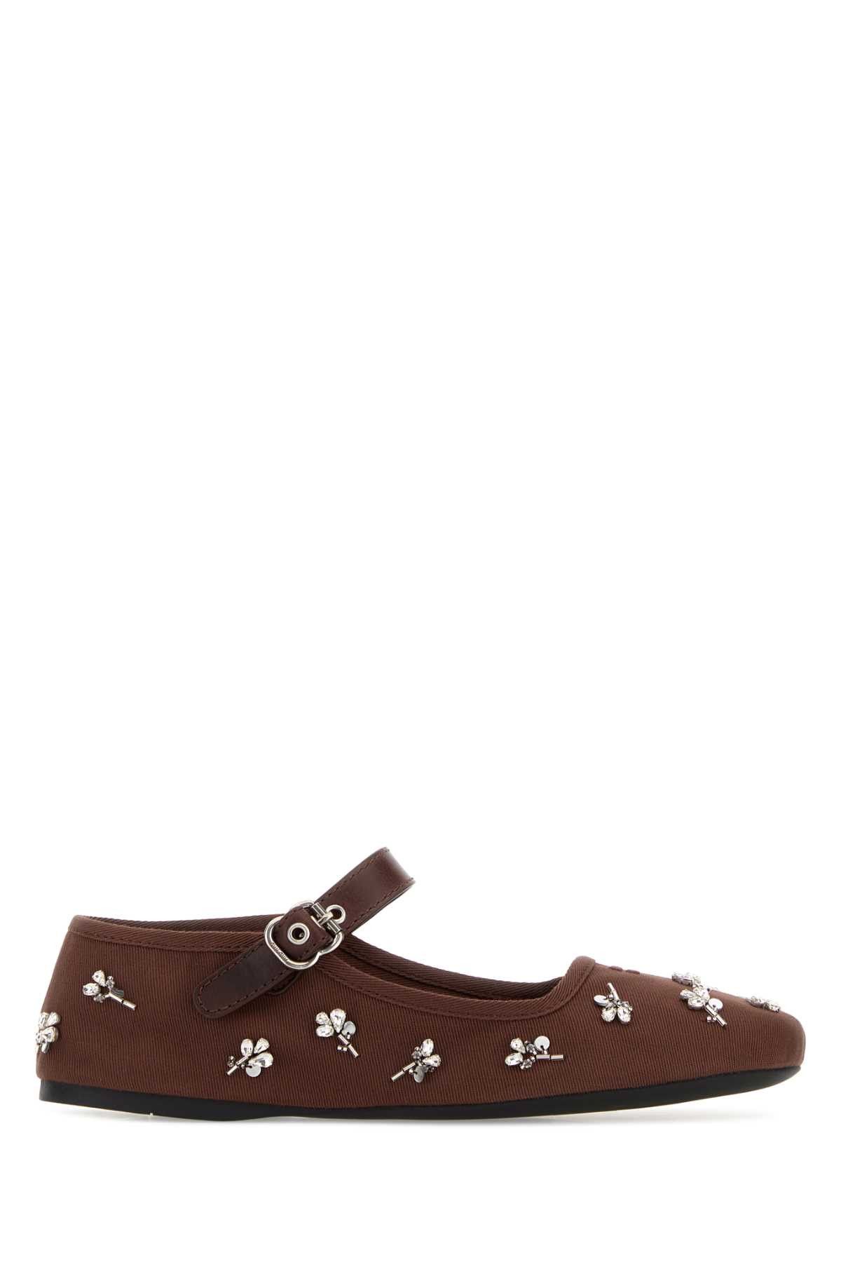Miu Miu Chocolate Drill Ballerinas Size US 9 / IT 39 - 1 Thumbnail