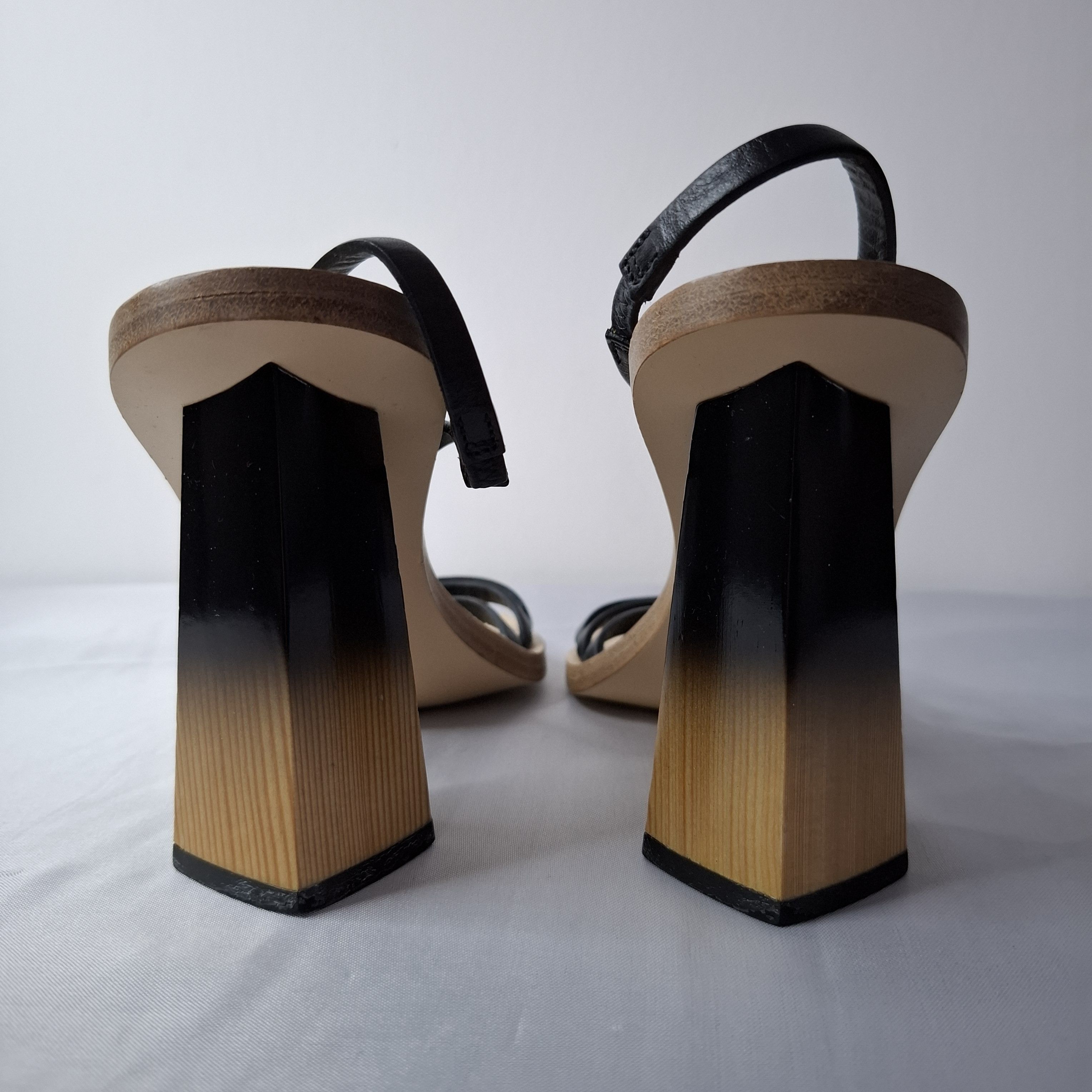 Givenchy Givenchy Losange Brown Wood & Leather Slingback Heels Size US 5 / IT 35 - 5 Thumbnail