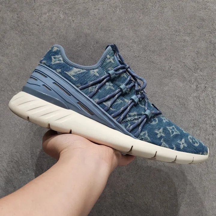 Louis Vuitton Louis Vuitton Fastlane Denim Sneakers for Men -2508 Size US 9.5 / EU 42-43 - 3 Thumbnail