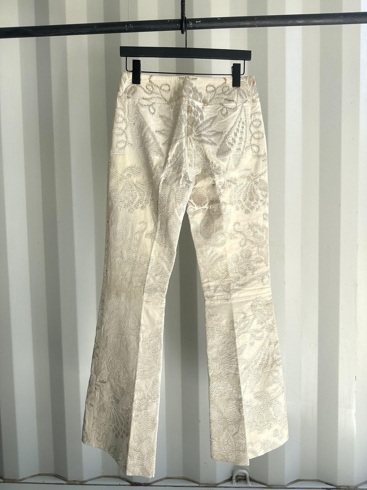 Gucci SS 2000 Embroidered Leather Pants Gucci Tom Ford Era Size US 30 / EU 46 - 3 Thumbnail
