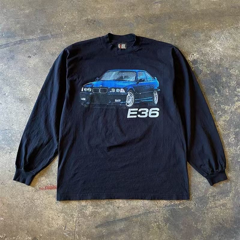 Vintage Black casual retro car print t-shirt Size US M / EU 48-50 / 2 - 1 Thumbnail