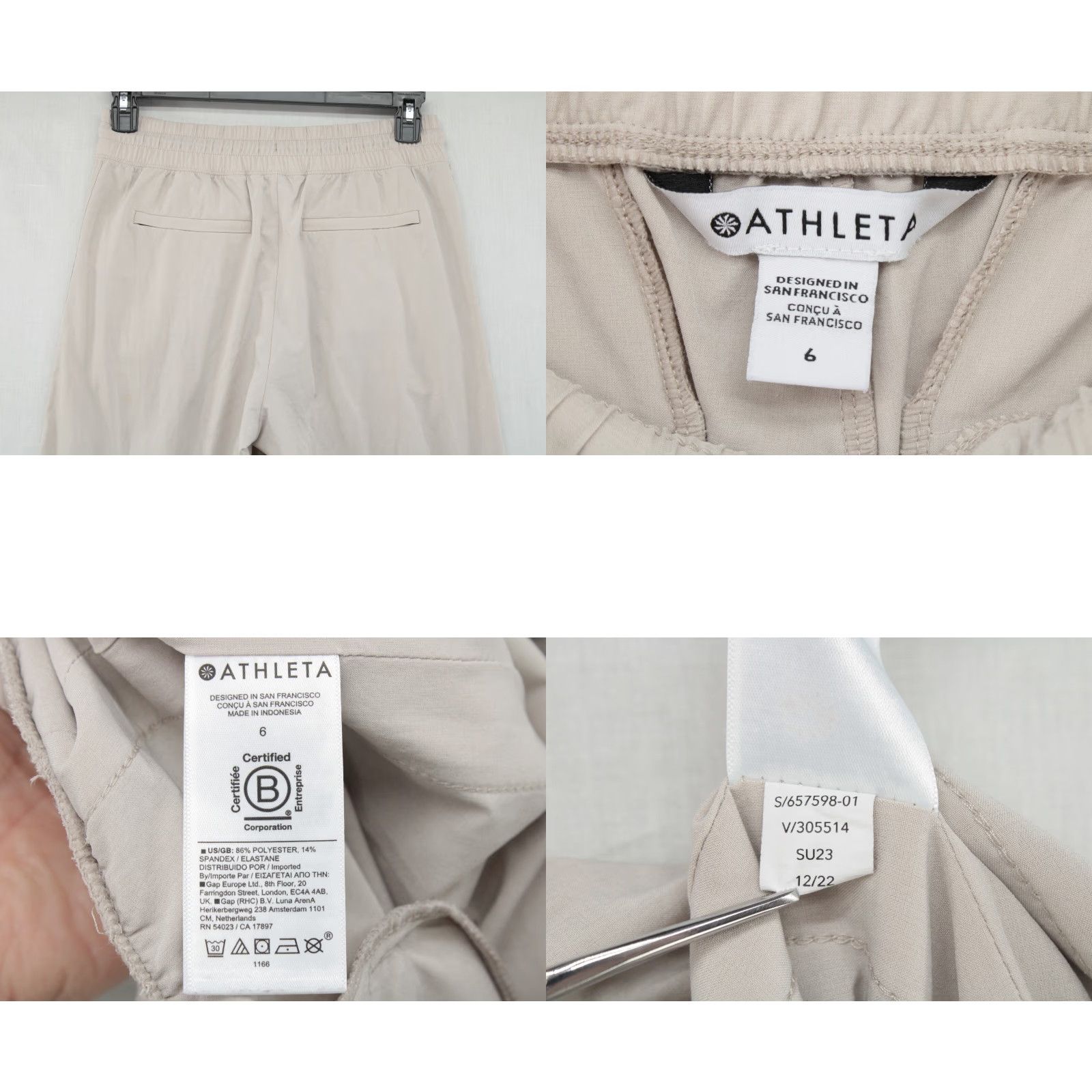 Athleta Athleta Women's Pants 6 Beige Elastic Waist Zipper Pockets Light Weight Modern Pants Adult Regular Beige Athleta Trekkie 6 Pants Womens Size 28" / US 6 / IT 42 - 8 Thumbnail