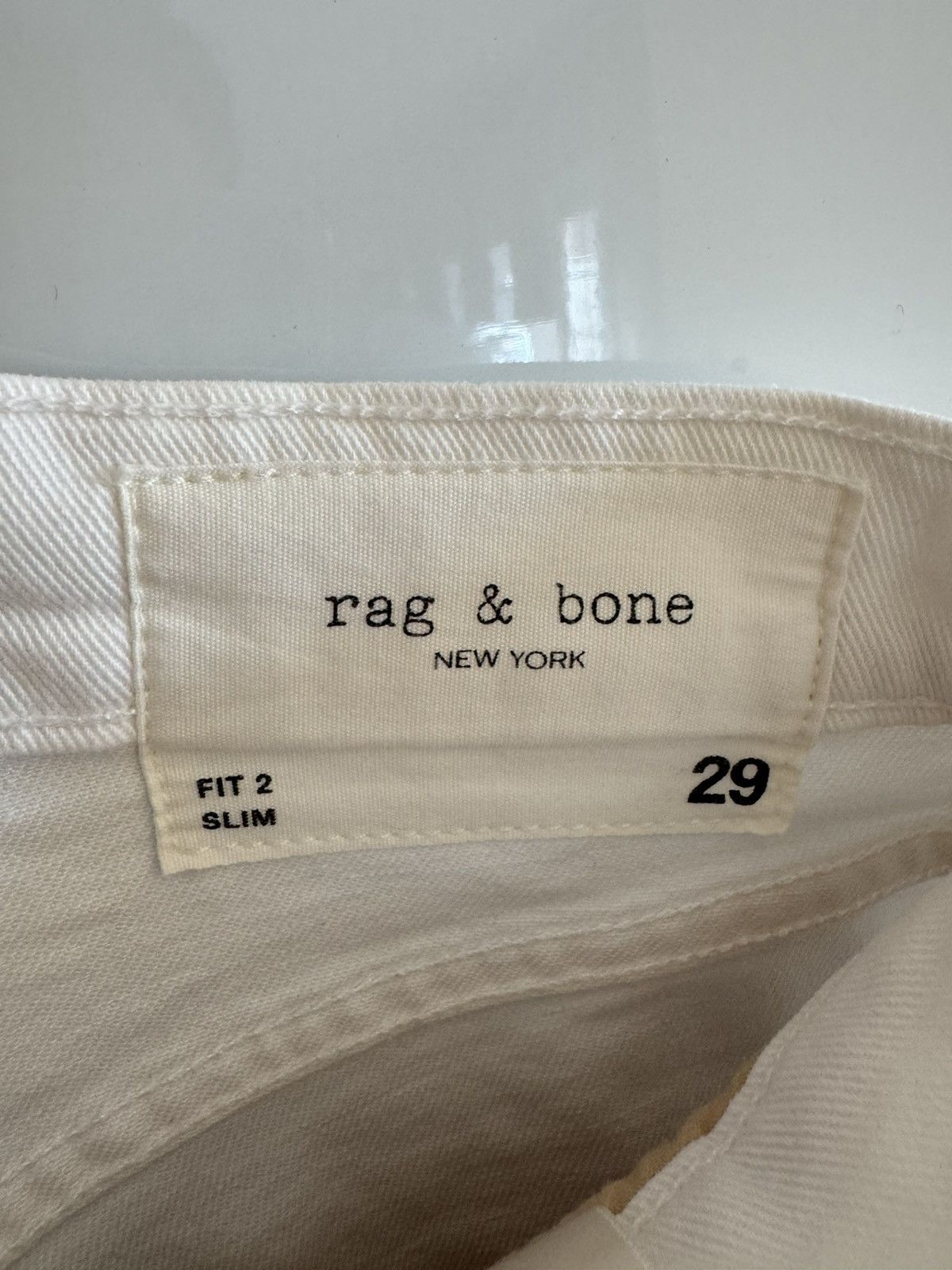 Rag & Bone Rag & Bone White Fit 2 Slim Jeans - White- 29 Size US 29 - 3 Thumbnail