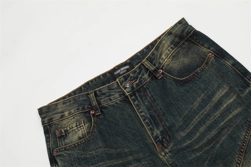 Japanese Brand × Jean American retro washed distressed split stitching jeans Size US 32 / EU 48 - 4 Thumbnail