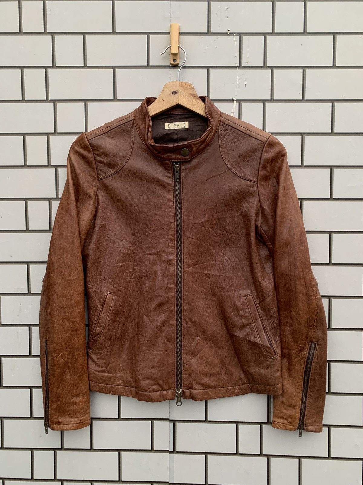 Japanese Brand Vintage Japanese Brand Perle Peche Leather Jacket Size S / US 4 / IT 40 - 1 Thumbnail