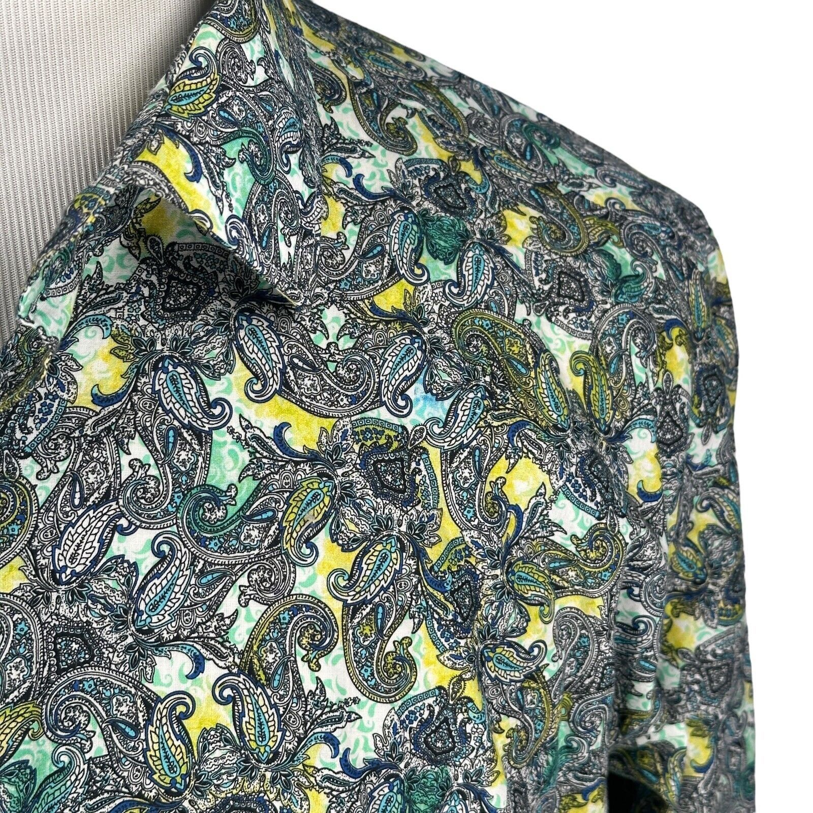 Jared Lang Jared Lang Paisley Shirt Mens 3XL XXXL Multicolor Button Up Size US XXL / EU 58 / 5 - 3 Thumbnail