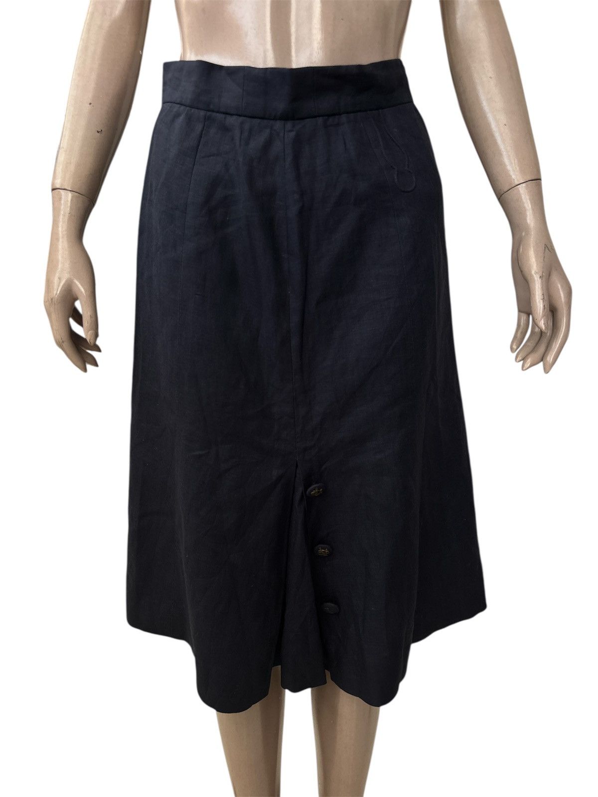 Hermes 1980s Linen Midi Skirt Size 27" / US 4 / IT 40 - 7 Thumbnail