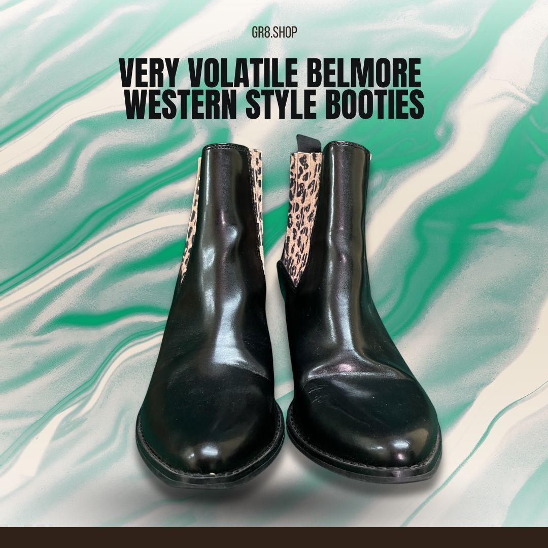 Other Very Volatile Belmore Black & Leopard Western Style Booties Size US 8.5 / IT 38.5 - 1 Thumbnail