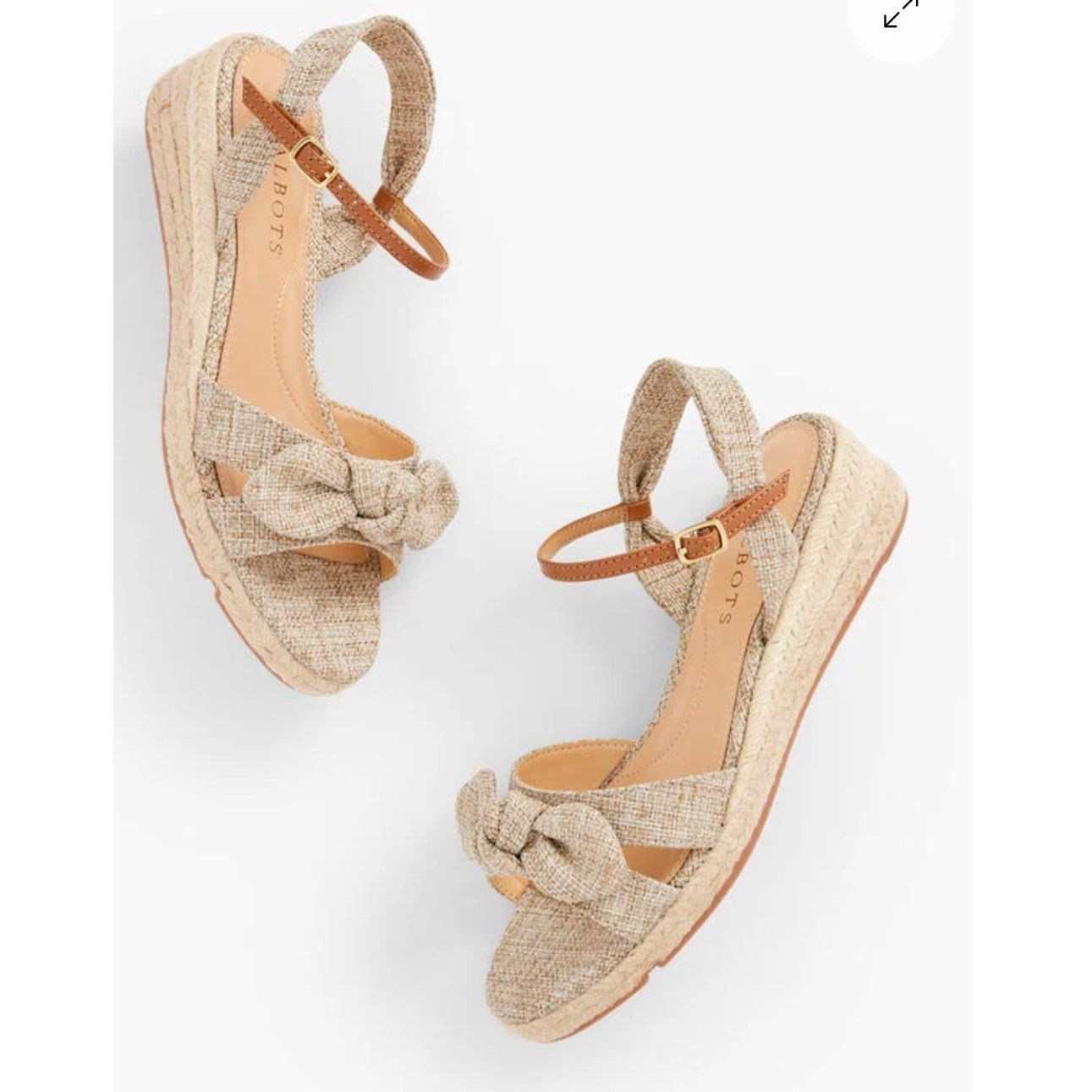 Other Talbots new with defects PAMELA BOW LINEN ESPADRILLE WEDGES Size US 7.5 / IT 37.5 - 1 Thumbnail