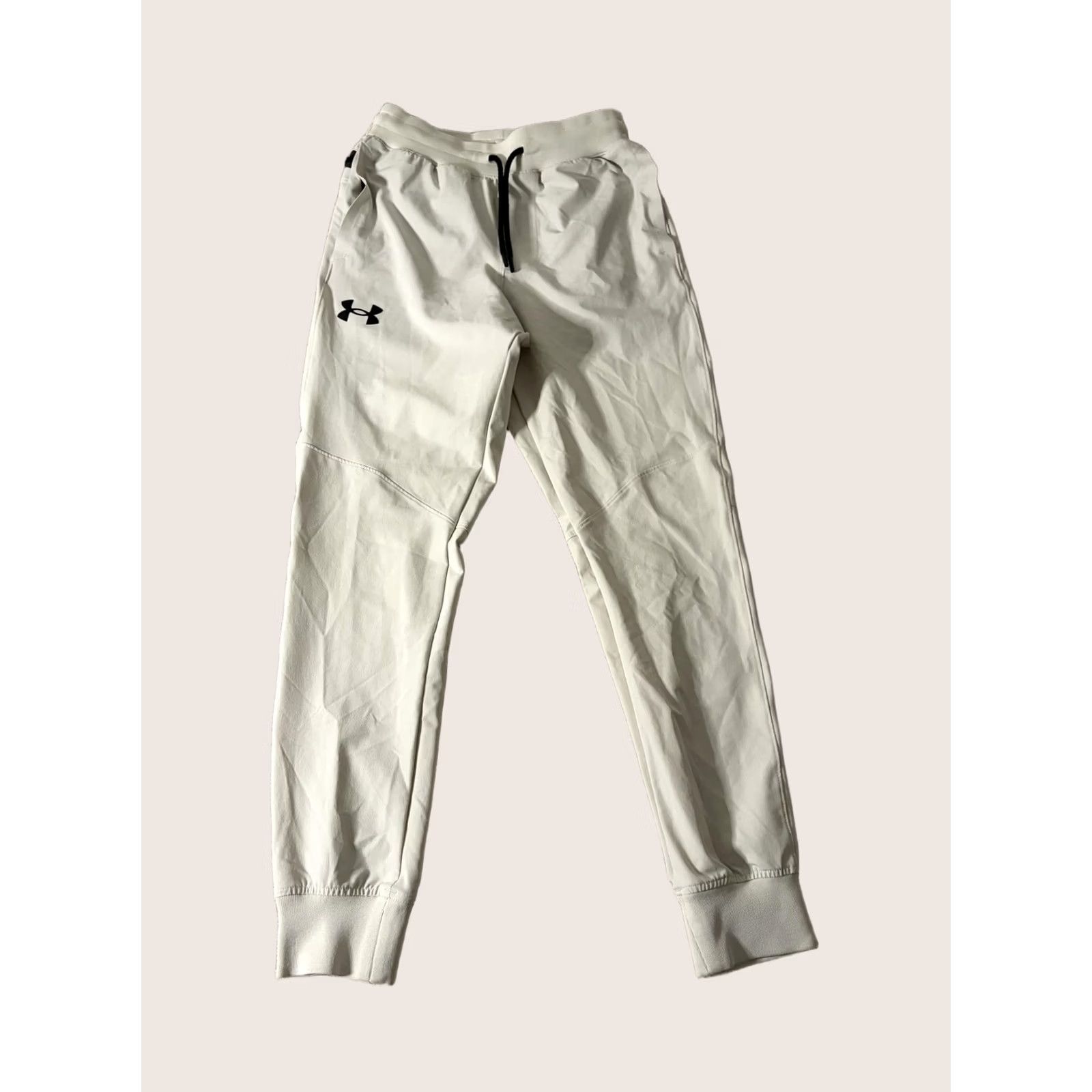 Under Armour Under Armour Pants Mens Small Gray Woven Joggers Elastic Waist Pockets Logo Size US 29 - 1 Thumbnail