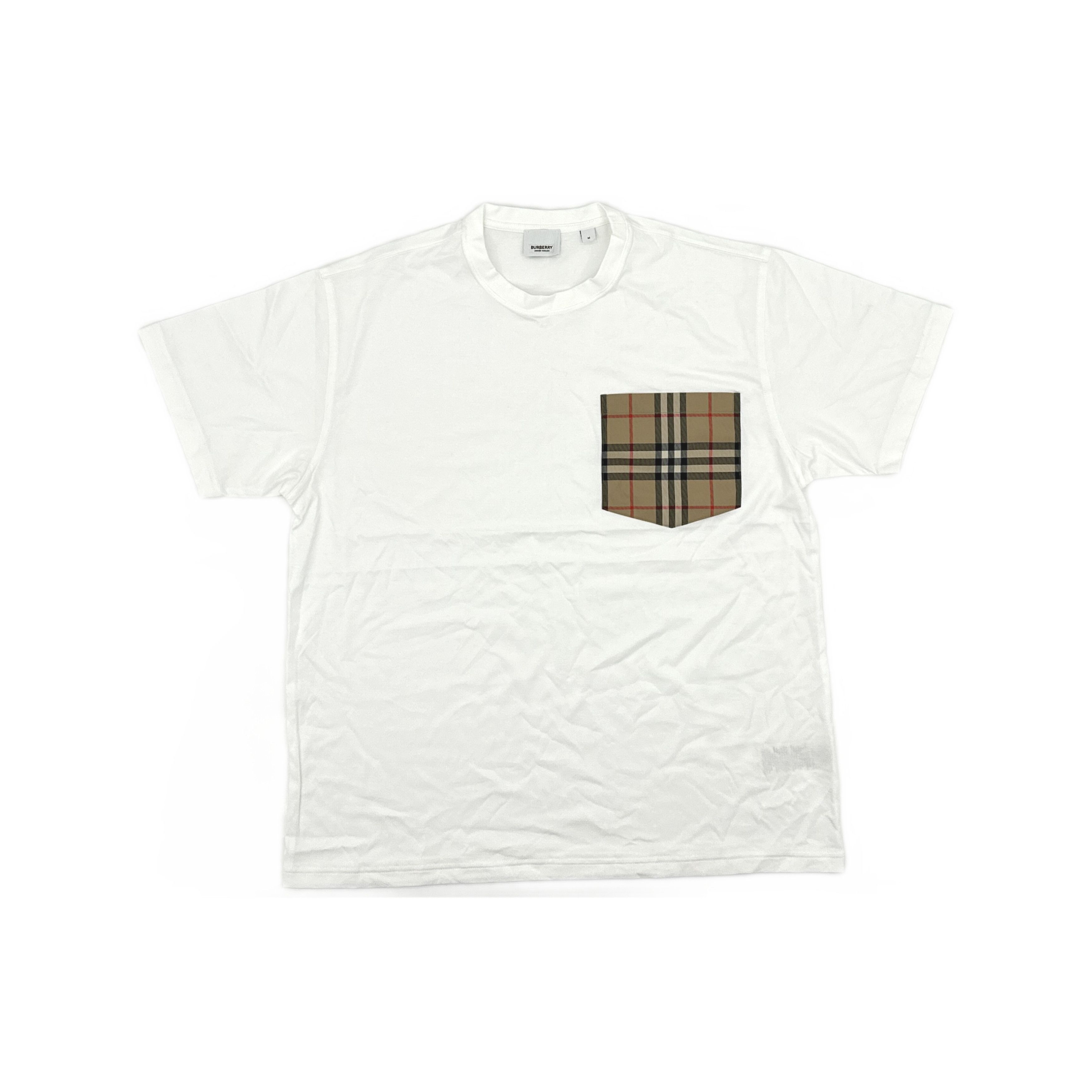 Burberry Burberry Check Pocket Cotton T-Shirt Size M Size M / US 6-8 / IT 42-44 - 1 Thumbnail