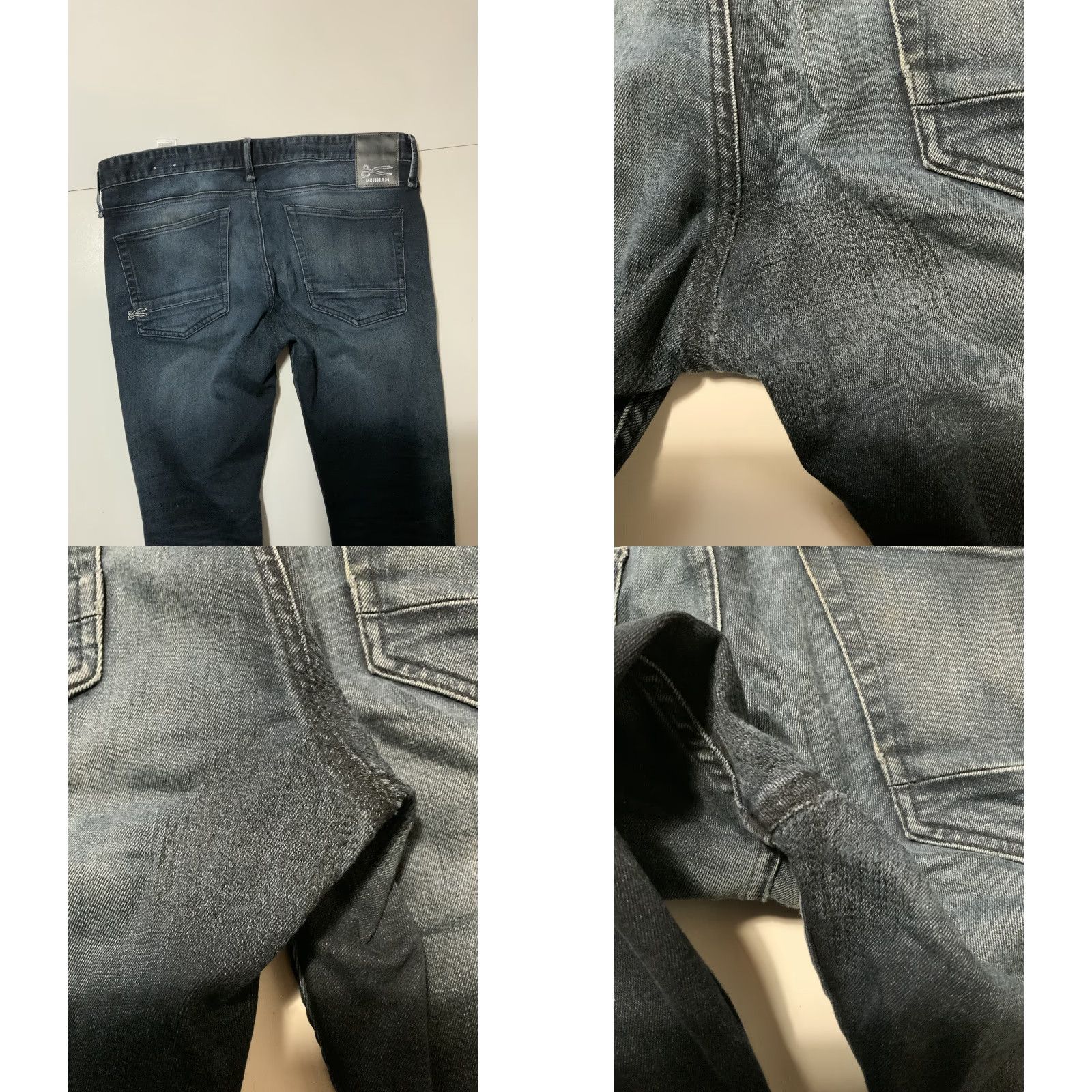 DENHAM VINTAGE Denham The Jeanmaker Bolt Skinny Slim Fit Button Fly Denim Jeans Sz. 36 Size US 36 / EU 52 - 9 Thumbnail