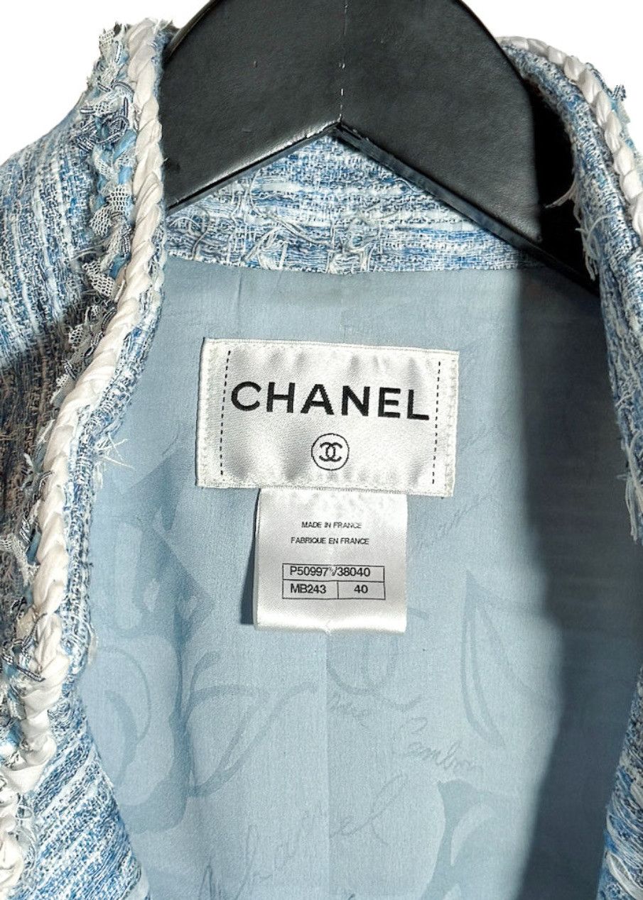 Chanel Chanel SS15 Blue Fantasy Tweed Short Jacket Size M / US 6-8 / IT 42-44 - 6 Thumbnail