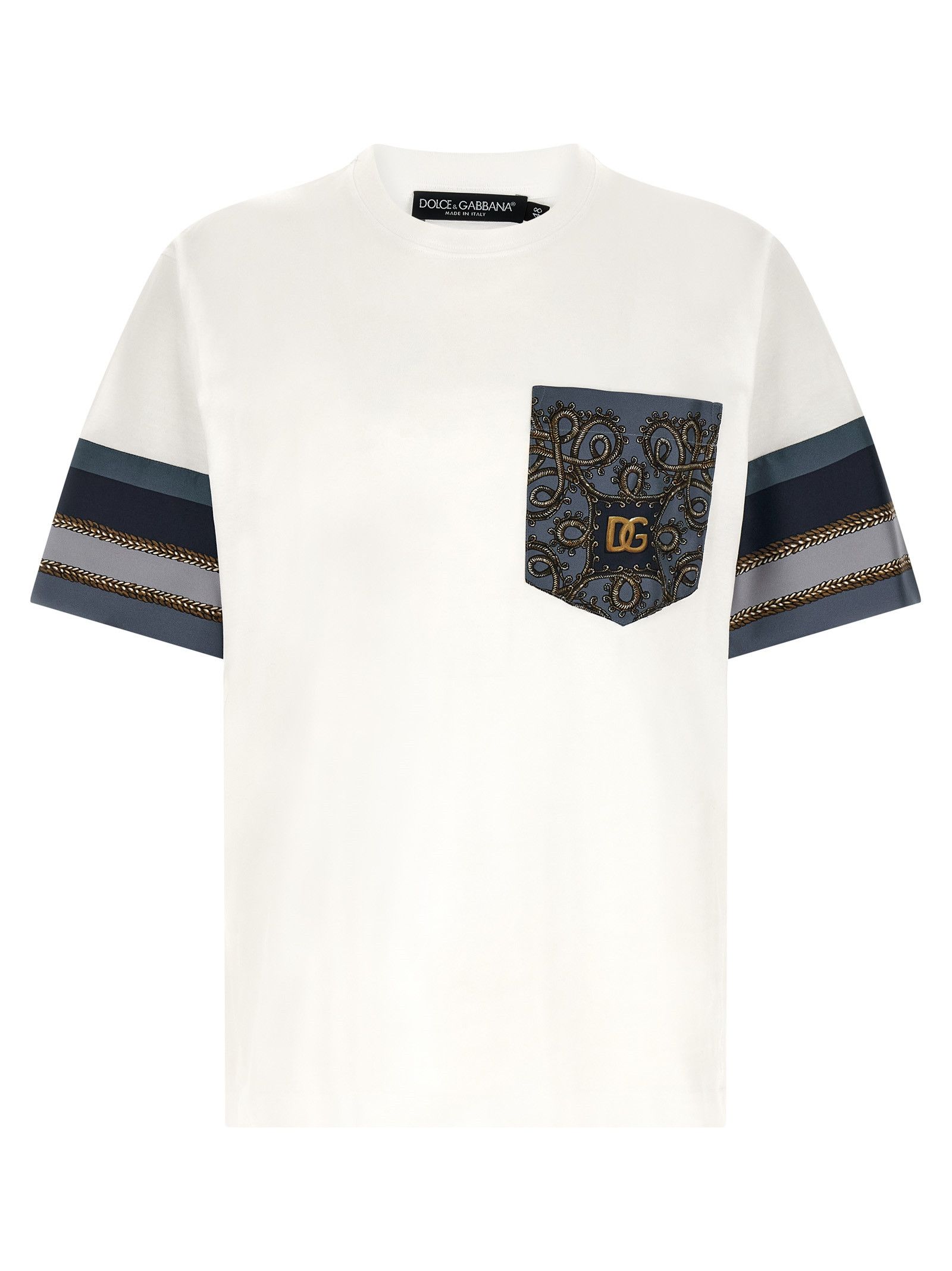 Dolce & Gabbana 'Cargo' Silk Insert T-Shirt Size US S / EU 44-46 / 1 - 1 Thumbnail