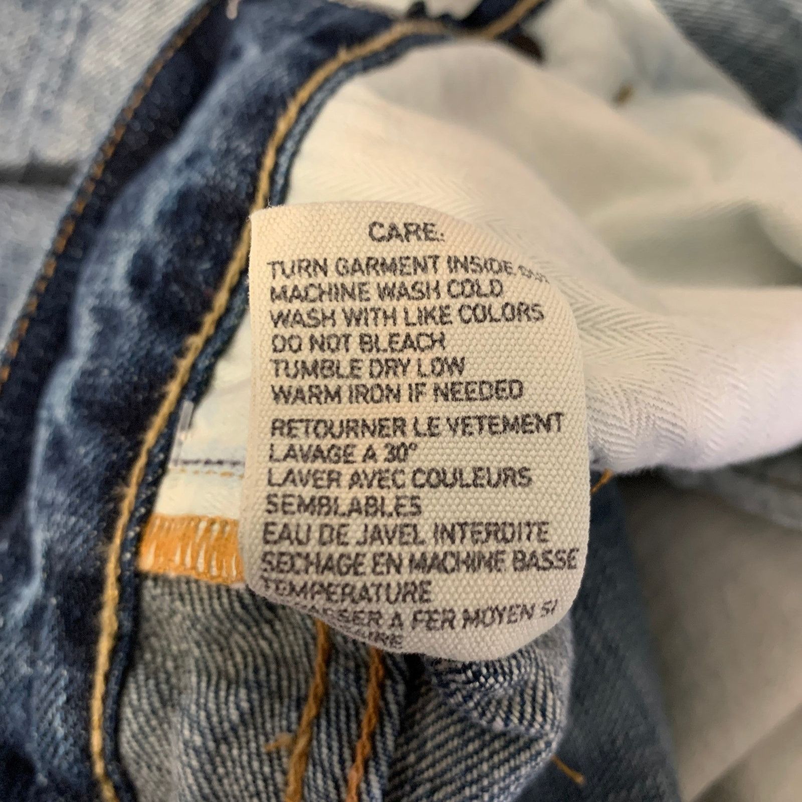 Ralph Lauren RALPH LAUREN Size 36 Blue Distressed Cotton Straight Jeans Size US 36 / EU 52 - 6 Thumbnail