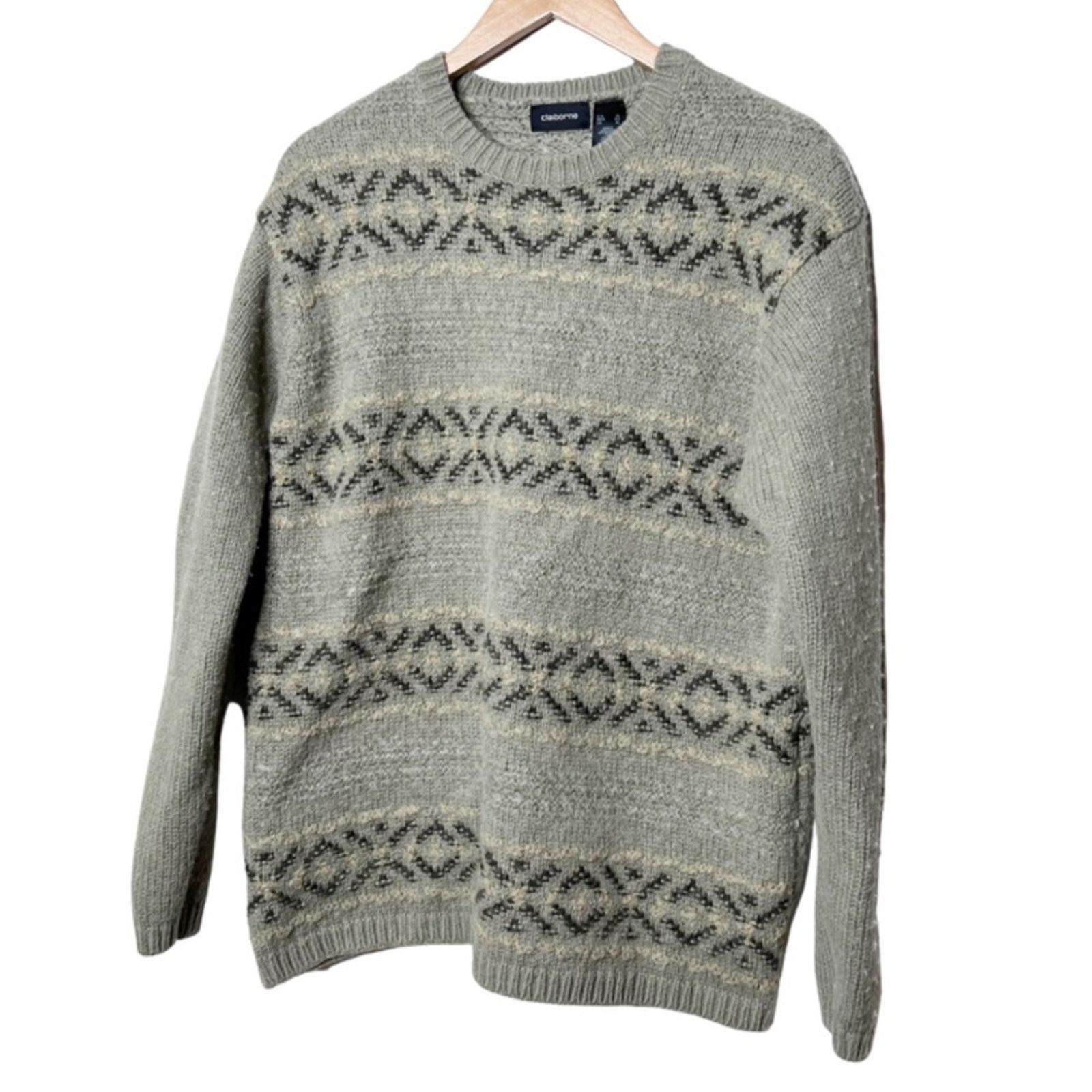 Liz Claiborne Liz Claiborne Vintage Wool Blend Aztec Knit Sweater Size XL / US 12-14 / IT 48-50 - 3 Thumbnail