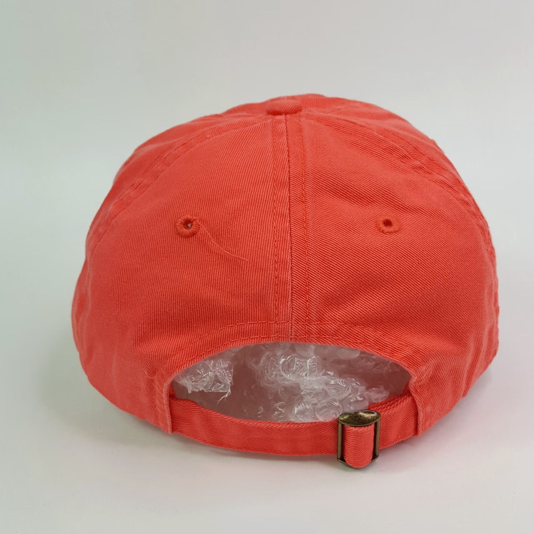 Russell Athletic VINTAGE Russell Athletic Orange Peach Adjustable Hat Baseball Cap Men Twill Cotton Embroidered Breathable Lightweight 90s University Sports Solid Cap Size ONE SIZE - 5 Thumbnail