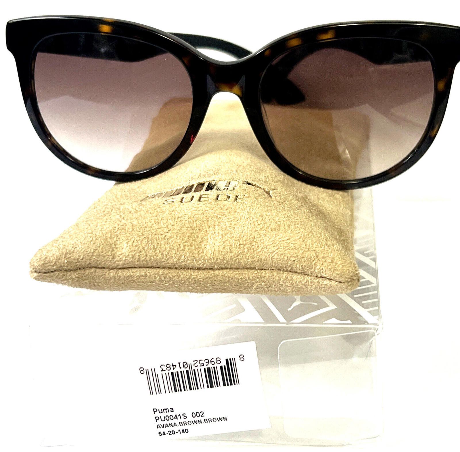 Puma Puma PU0041S 002 Avana Suede Round Sunglasses 54-20 140 New Size ONE SIZE - 1 Thumbnail