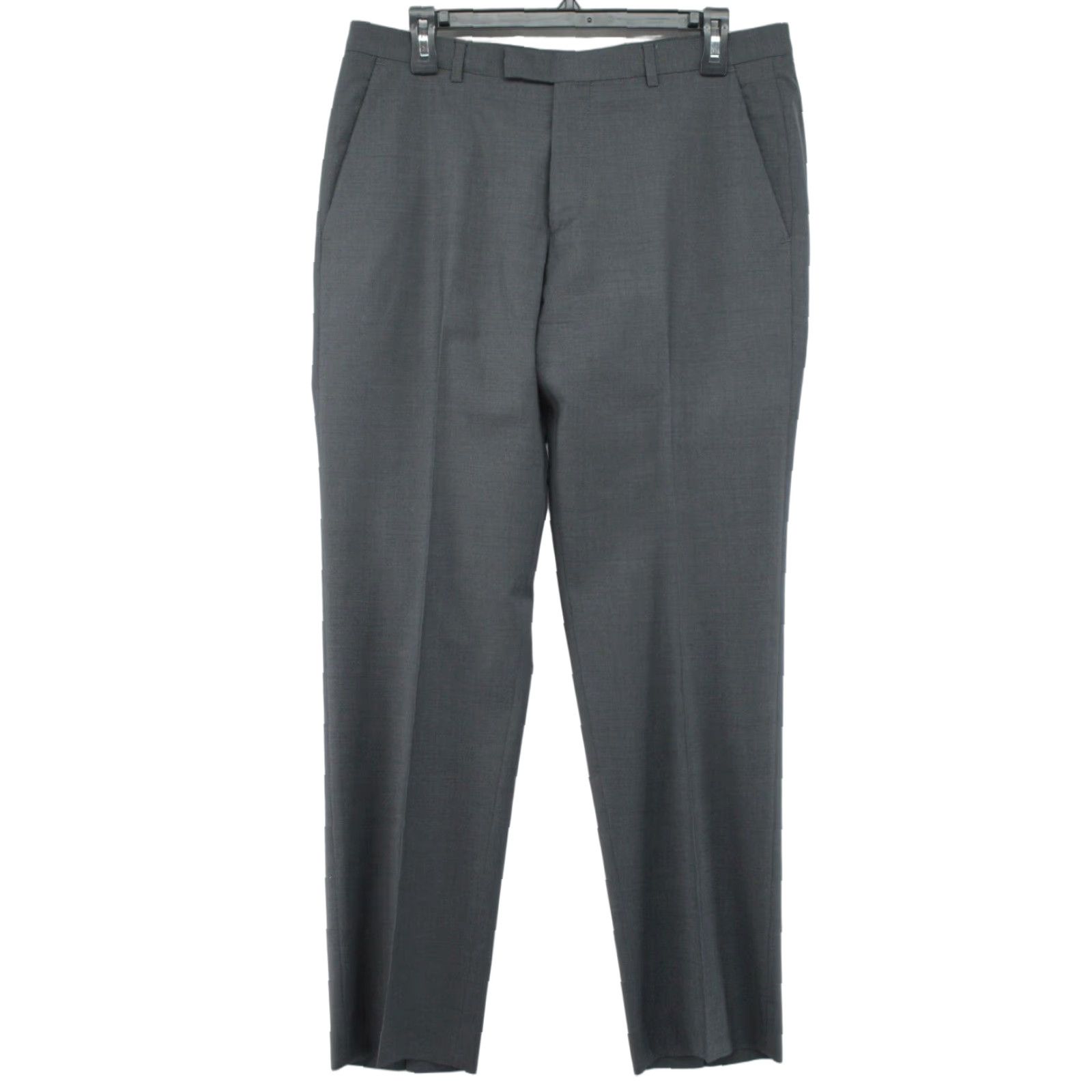 Hugo Boss Hugo Boss Dress Pants Men 34 Regular Gray Slim Wool Office Wear Tapered Flat Front Size US 34 / EU 50 - 1 Thumbnail