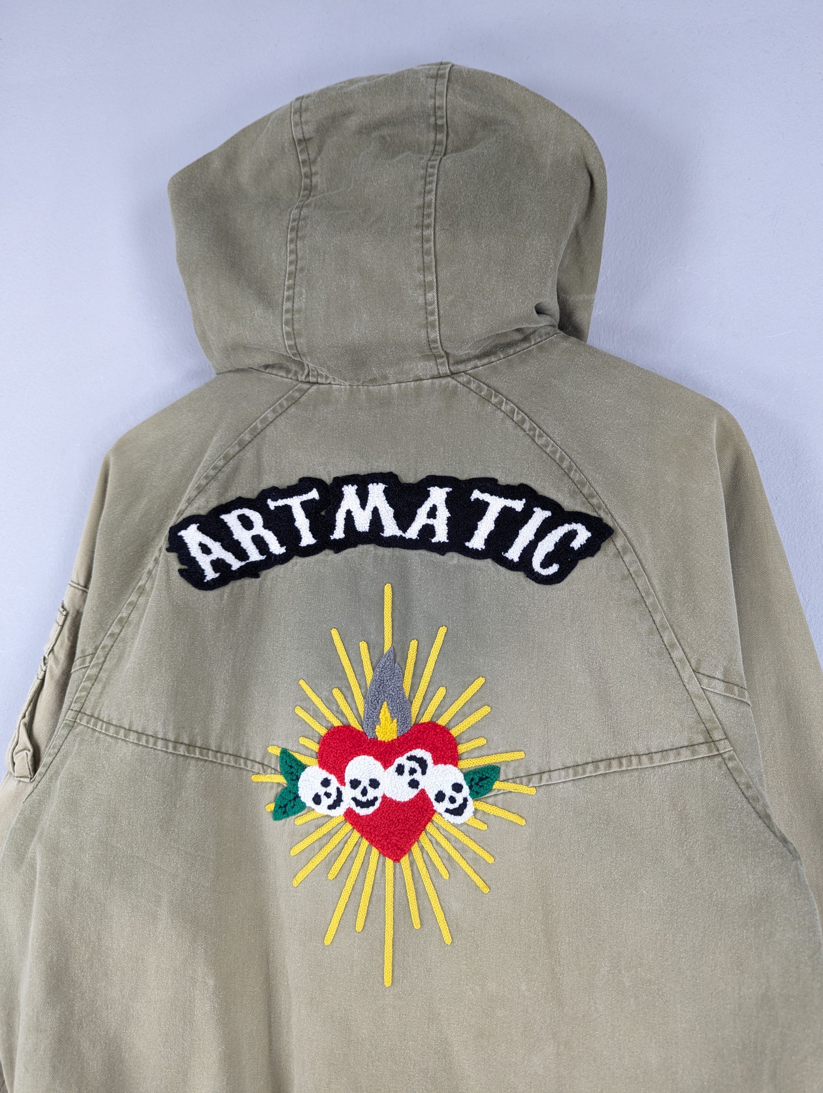 Japanese Brand Custard Yellow Sun 'Art Matic' Faded Hoodie Jacket Size US M / EU 48-50 / 2 - 13 Thumbnail