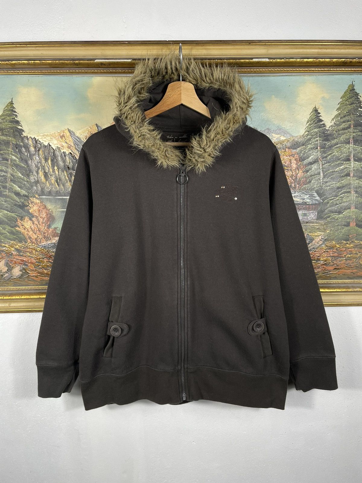 Le Grande Bleu (L.G.B.) × Vintage Retro 00s Fur Loose OversizeHoodie If six was nine style Size XL / US 12-14 / IT 48-50 - 1 Thumbnail