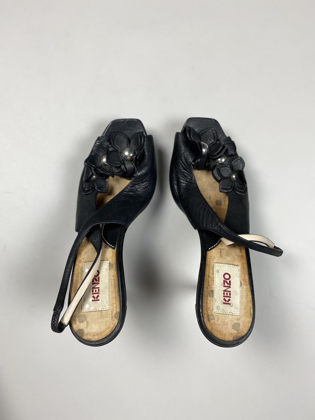 Kenzo × Vintage Kenzo vintage ladies leather heels size 39 Size US 8.5 / IT 38.5 - 10 Thumbnail