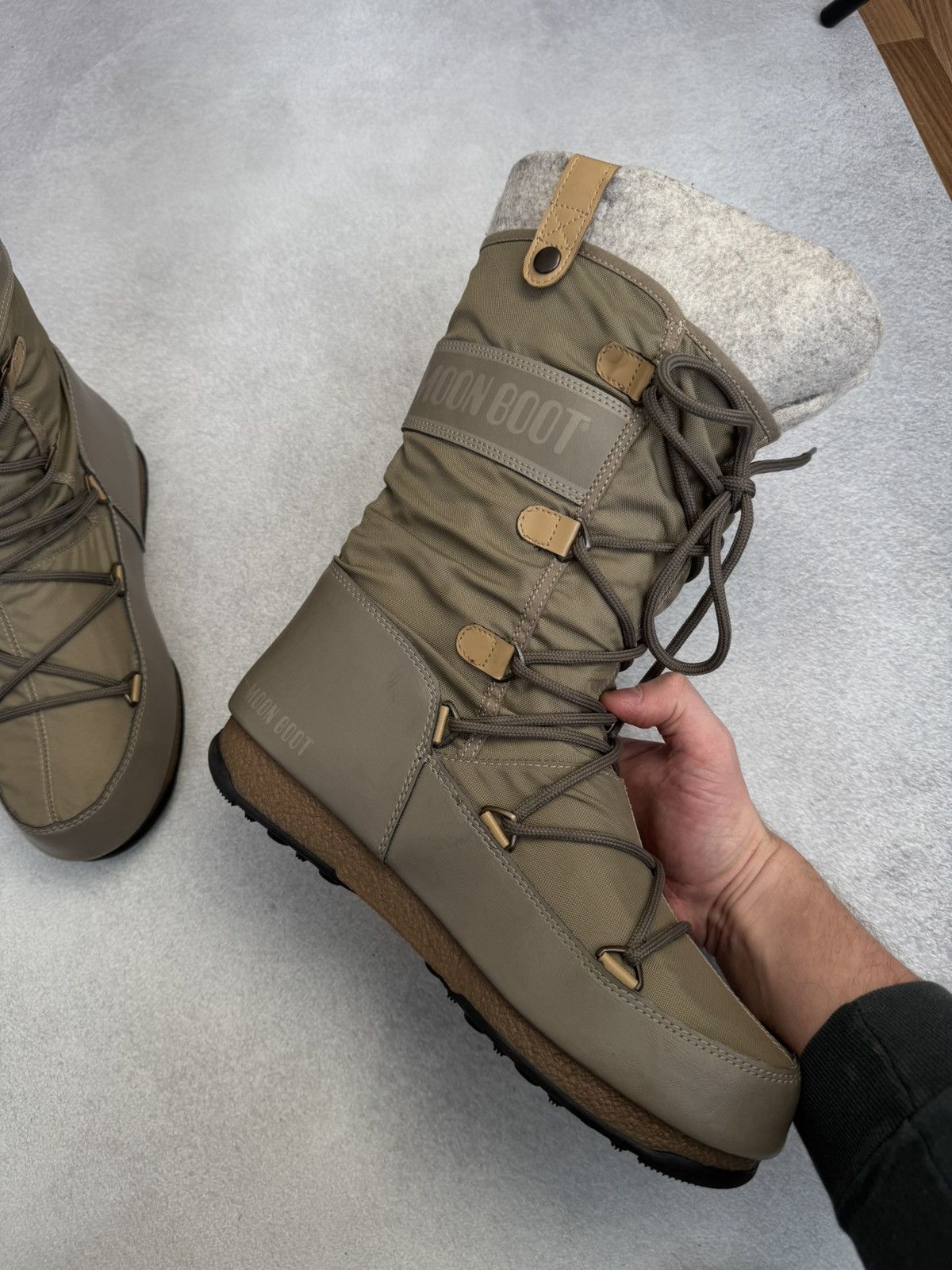 Moon Boot Vintage Moon Boot Waterproof Tecnica Olive nylon Boots 9-9,5 Size US 9 / IT 39 - 11 Thumbnail